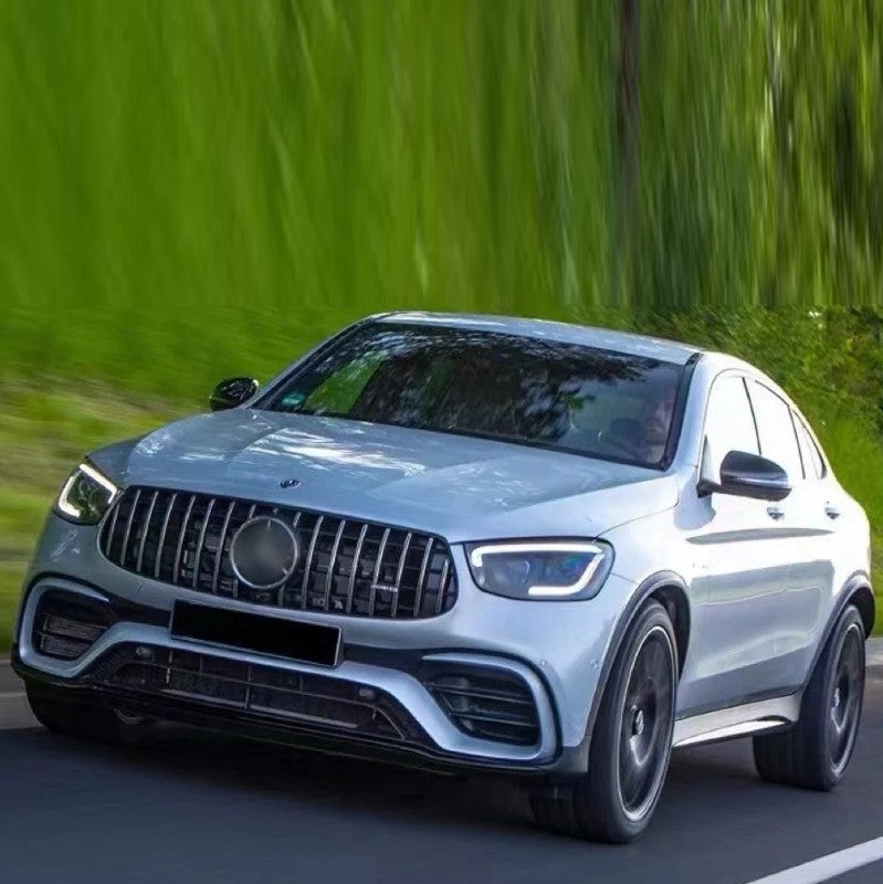 Car Craft Compatible With Mercedes Benz Glc Coupe C253 C253 W253 Lci 2020-2023 Upgrade Conversion Amg Bodykit Bumper Front Grill Lip Splitter Skirts Wheel Arch - CAR CRAFT INDIA