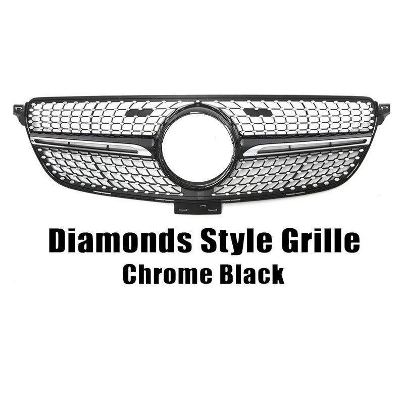 Car Craft Compatible With Mercedes Benz Gle Coupe W166 X166 C292 W292 2015-2019 Front Amg Bumper Show Grill  Diamond Black - CAR CRAFT INDIA
