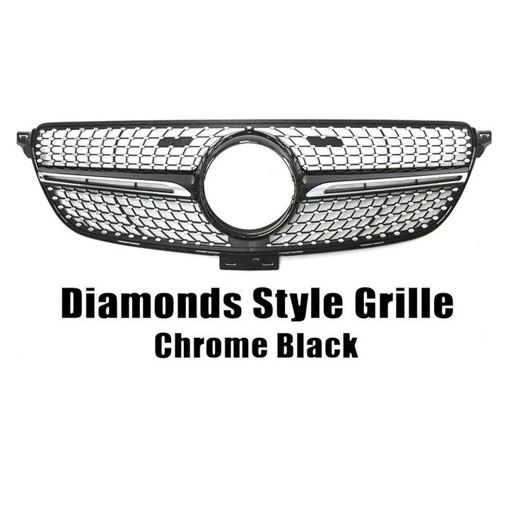 Car Craft Compatible With Mercedes Benz Gle Coupe W166 X166 C292 W292 2015-2019 Front Amg Bumper Show Grill  Diamond Black - CAR CRAFT INDIA