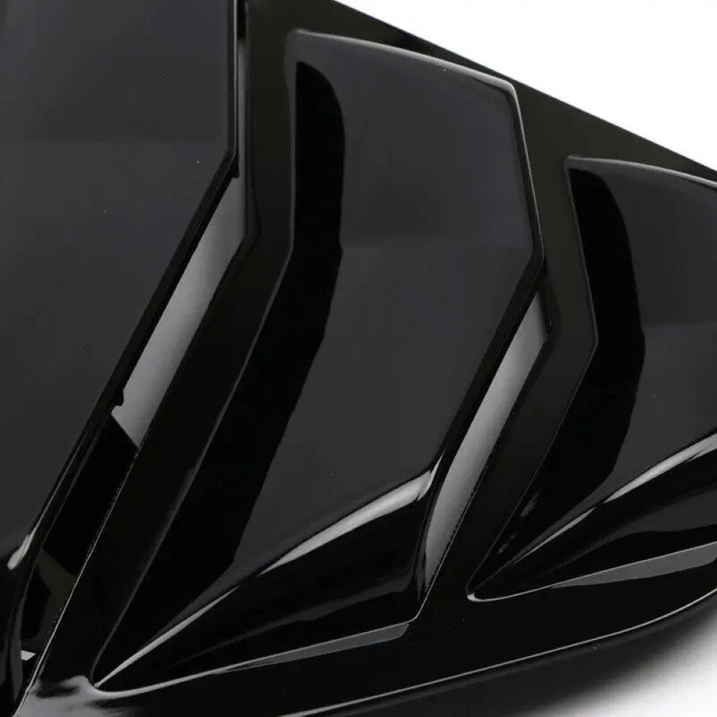 Car Craft Compatible With Toyota Camry 2018-2023 Car Rear Window Shutter Cover Louver Side Vent Trim Triangle Glossy Black