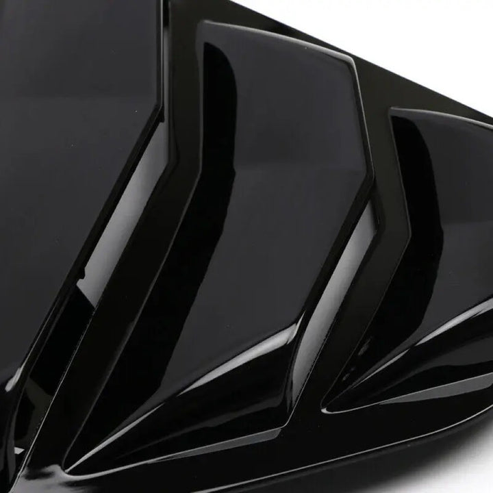Car Craft Compatible With Toyota Camry 2018-2023 Car Rear Window Shutter Cover Louver Side Vent Trim Triangle Glossy Black