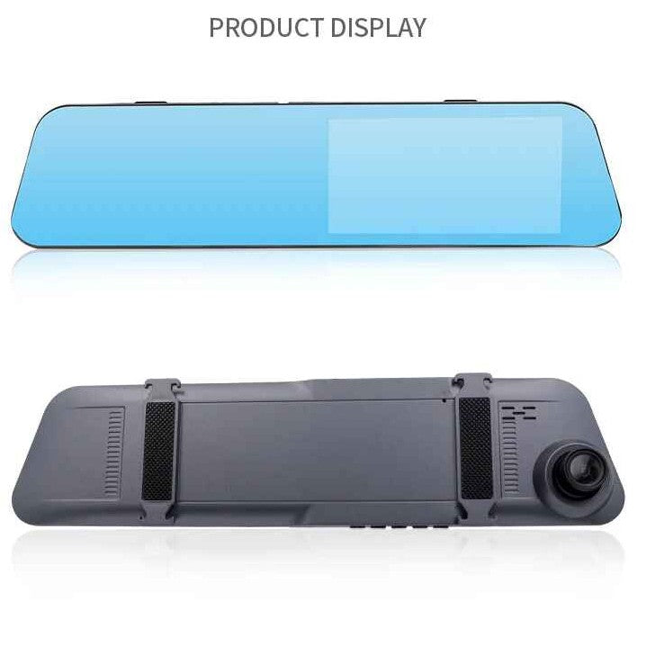 Car Craft Compatible With Car Touch Screen Rear View Mirror Dvt Camera 4.5 Inch 1080p Black Box Dvr Dual Lens Dash Cam With Rear Camera