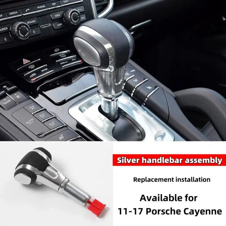 Car Craft Compatible With Porsche Cayenne 958 92a 2011-2017 Suede Leather Interior Shifter Gear Shift Knob Lever Kit Beige