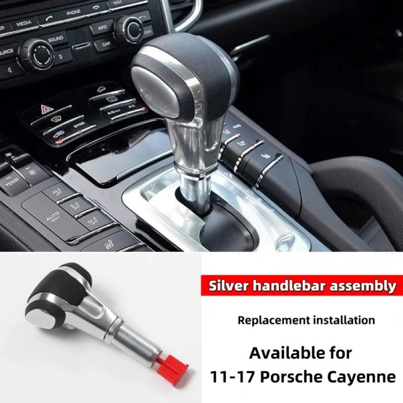 Car Craft Compatible With Porsche Cayenne 958 92a 2011-2017 Suede Leather Interior Shifter Gear Shift Knob Lever Kit Black