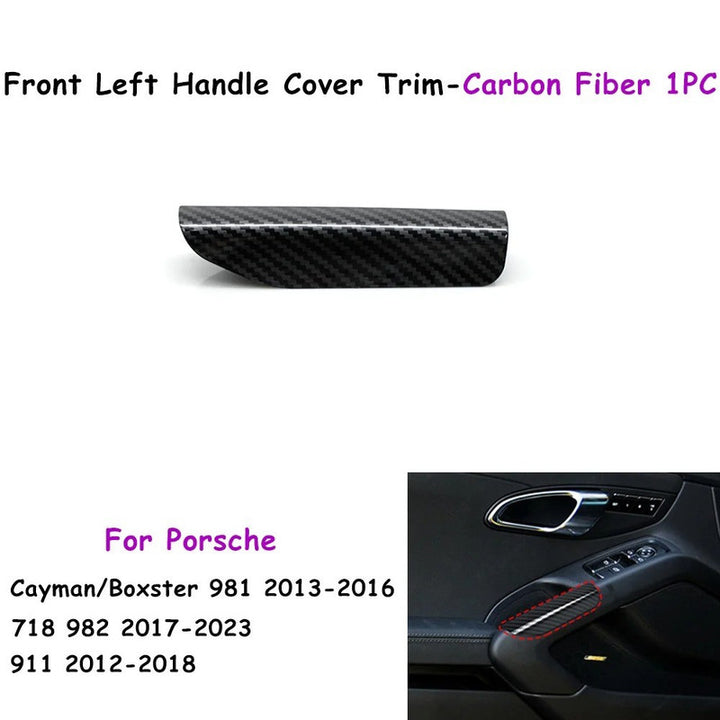 Car Craft Compatible With Porsche Cayman Boxster 981 2013-2016 718 982 2017-2023 911 991 2012-2018 Car Interior Inner Door Handle Cover Trim Carbon Fiber Set 98155553300-c-3 98155553400-c-3 - CAR CRAFT INDIA