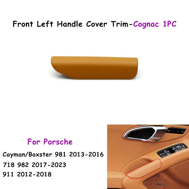 Car Craft Compatible With Porsche Cayman Boxster 981 2013-2016 718 982 2017-2023 911 991 2012-2018 Car Interior Inner Door Handle Cover Trim Cognac Left 991555533007f0-c - CAR CRAFT INDIA