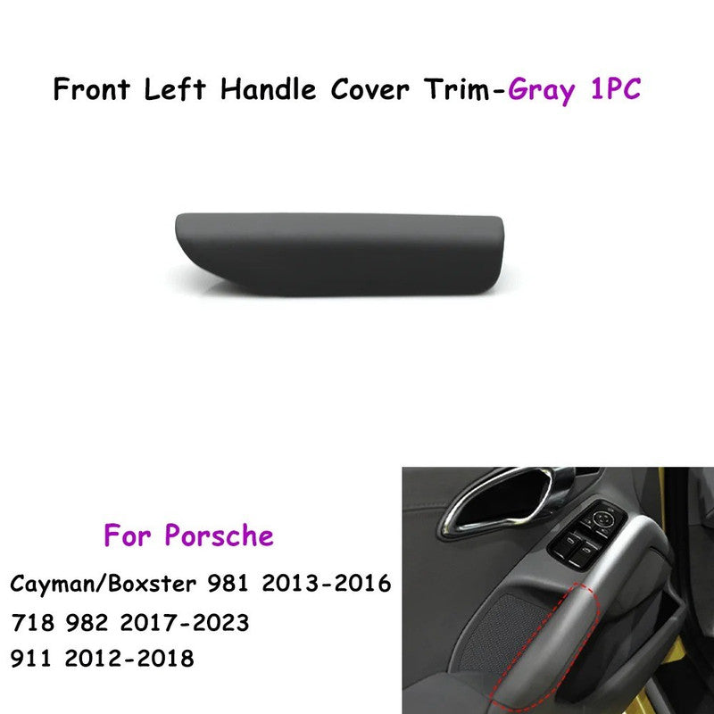Car Craft Compatible With Porsche Cayman Boxster 981 2013-2016 718 982 2017-2023 911 991 2012-2018 Car Interior Inner Door Handle Cover Trim Platinum Gray Left 98155590300dj6-c - CAR CRAFT INDIA