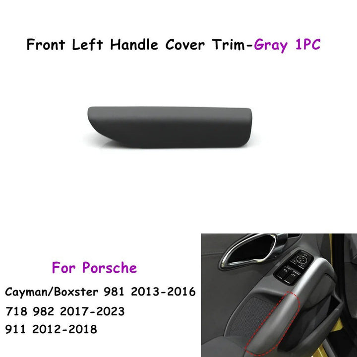 Car Craft Compatible With Porsche Cayman Boxster 981 2013-2016 718 982 2017-2023 911 991 2012-2018 Car Interior Inner Door Handle Cover Trim Platinum Gray Left 98155590300dj6-c - CAR CRAFT INDIA