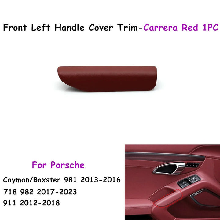 Car Craft Compatible With Porsche Cayman Boxster 981 2013-2016 718 982 2017-2023 911 991 2012-2018 Car Interior Inner Door Handle Cover Trim Carrera Red Left 98155553300ow5-c - CAR CRAFT INDIA