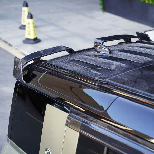 Car Craft Compatible With Land Range Rover Defender 90 110 130 2020-2026 L663 Rear Trunk Roof Wing Spoiler Lip Splitter Rock Ms Style Kt Design Carbon Fiber Look - CAR CRAFT INDIA