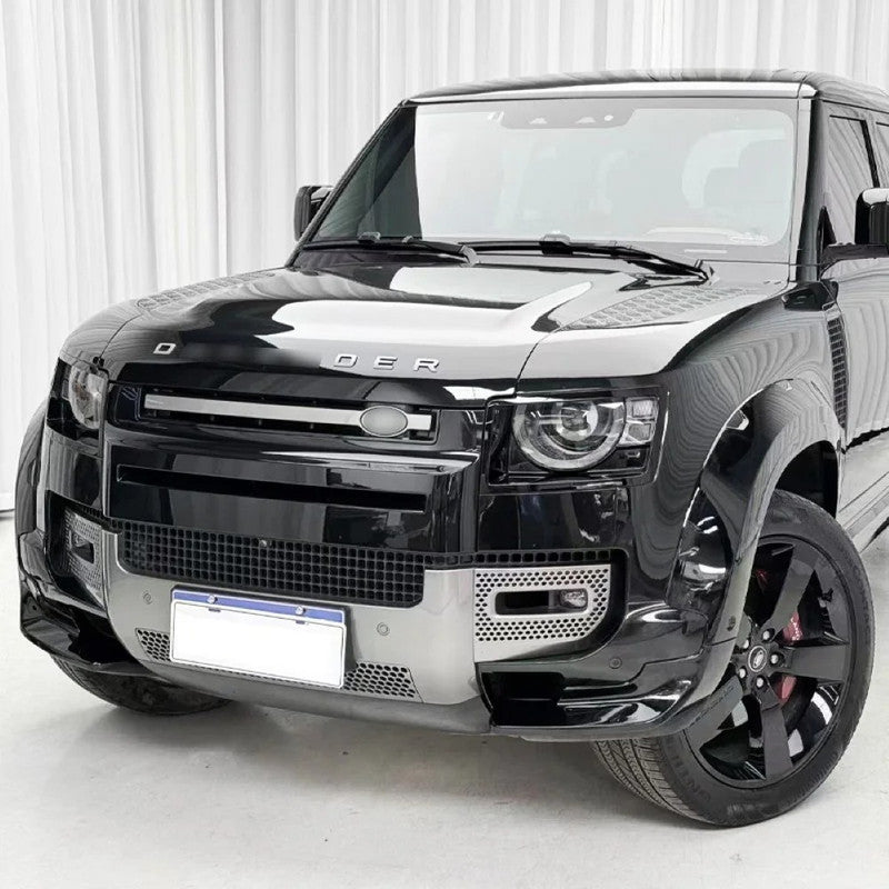 Car Craft Compatible With Range Land Rover Defender L663 2020-2025 90 110 130 Upgrade Convertion Bodykit Urban U Style Front Bumper Lip Splitter Skirt Trim
