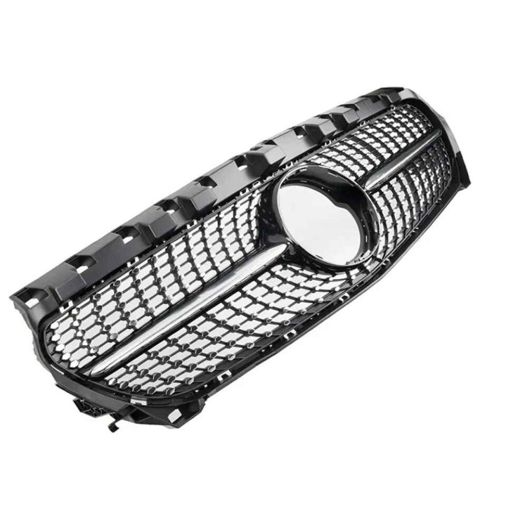 Car Craft Compatible With Mercedes Benz Cla Class W117 C117 X117 2013-2019 Upgrade Front Bumper Cla45 Amg Show Grill Diamond Black CC-1748