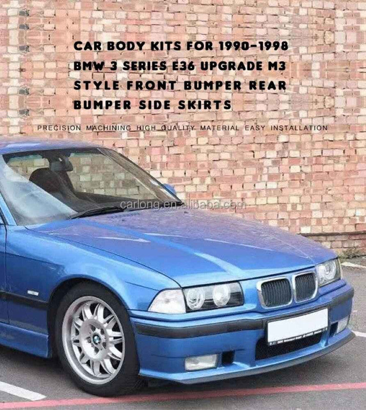Car Craft Compatible With Bmw 3 Series E36 1990-1998 Upgrade Facelift Convert To E36 M3 M Sport Bodykit Front Bumper CC-9659