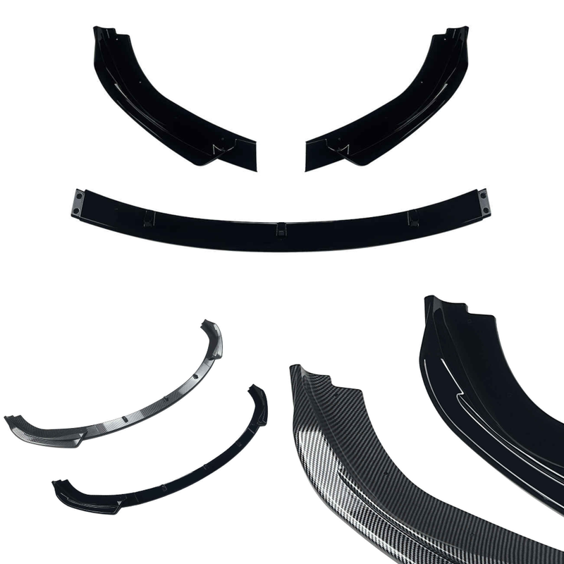 Car Craft Compatible With Bmw 5 Series E60 2008-2010 Standard Front Bumper Lip Splitter Skirts Zst-1141 Gb Glossy Black