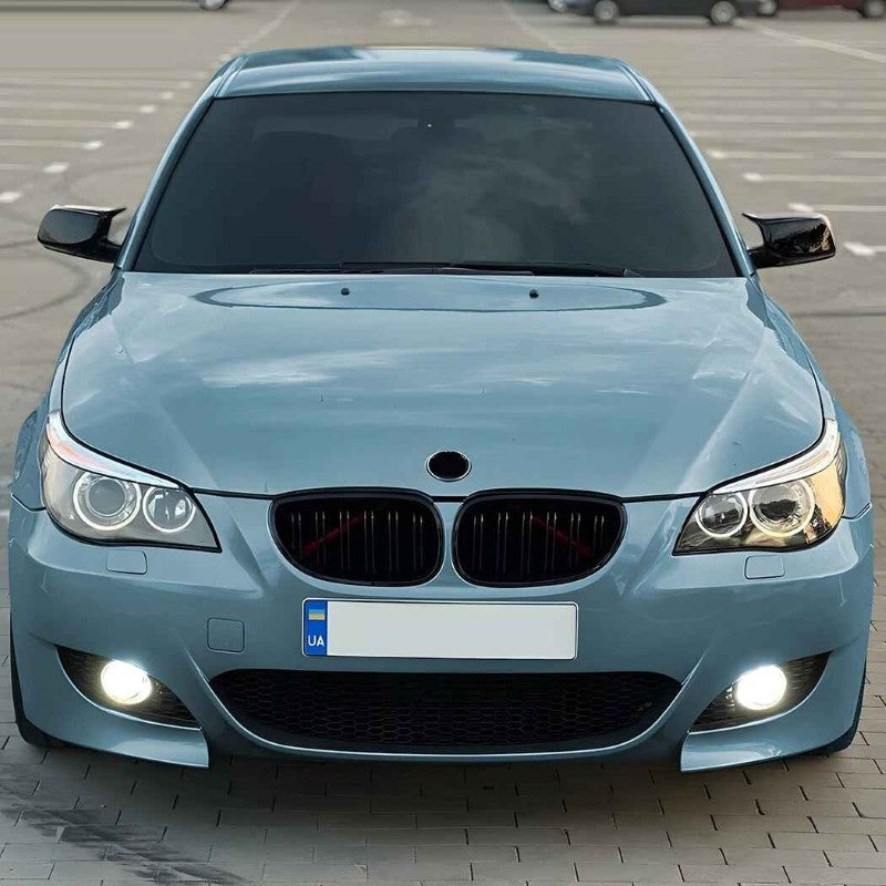 Car Craft Compatible With Bmw 5 Series E60 2004-2009 Front Bumper Show Mesh Grill Single Bar Line Zst-1427 Gb Single Glossy Black - CAR CRAFT INDIA