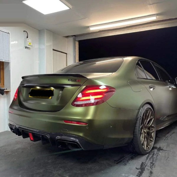 Car Craft Compatible With Mercedes Benz E Class W213 2016-2020 E63 Amg Bumper Brabus Bodykit Front Lip Diffuser Exhaust Tip Fog Gril Cover Trim Spoiler Real Carbon Fiber - CAR CRAFT INDIA