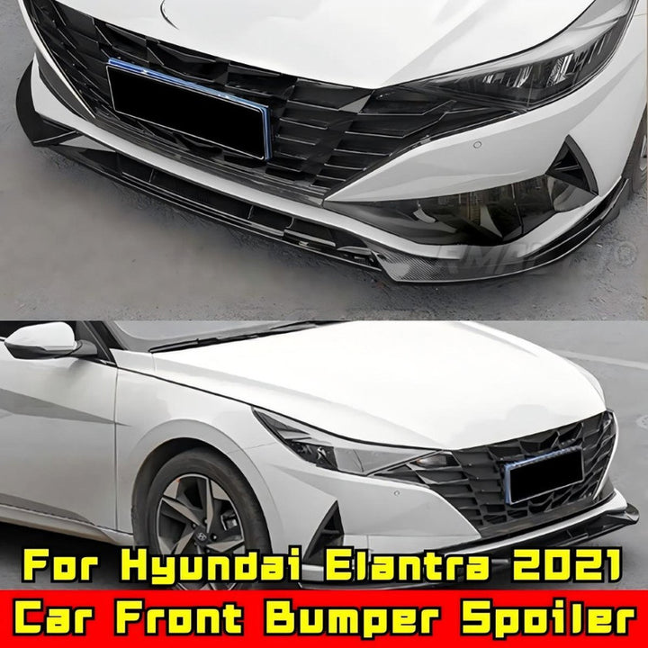 Car Craft Compatible With Hyundai Elantra Mk7 2020-2022 Front Bumper Lip Skirt Trim Usa Glossy Black