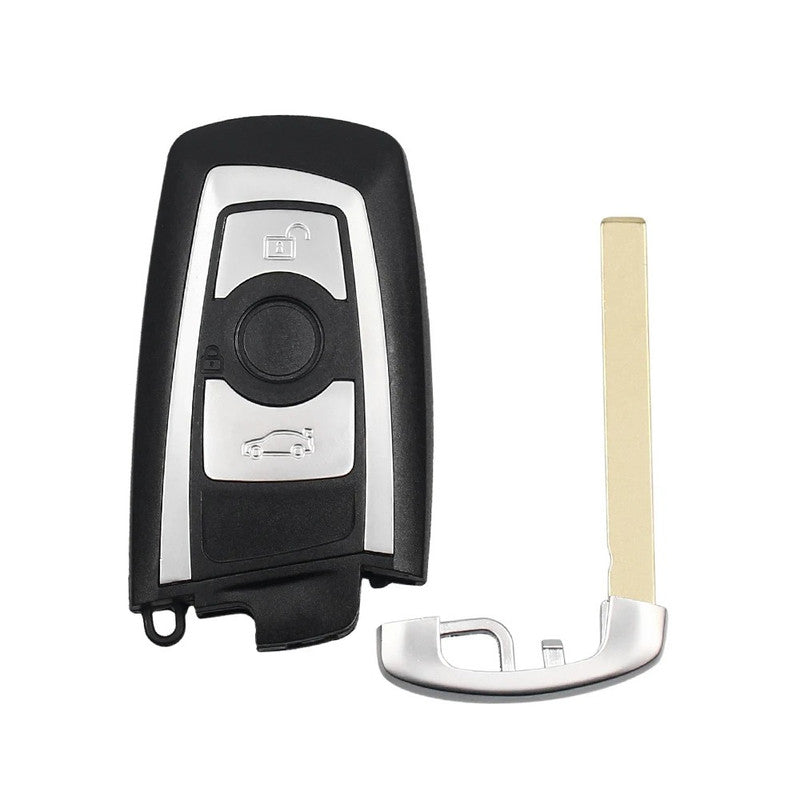 Car Craft Compatible With Bmw 1 2 3 4 5 6 7 X1 X3 X4 X5 X6 X7 Z4 Series Upgrade Key Cover Case To New Style Car Key Cover Shell With Blade 3 Button Silver Bm-ks- 33b