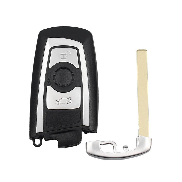 Car Craft Compatible With Bmw 1 2 3 4 5 6 7 X1 X3 X4 X5 X6 X7 Z4 Series Upgrade Key Cover Case To New Style Car Key Cover Shell With Blade 3 Button Silver Bm-ks- 33b