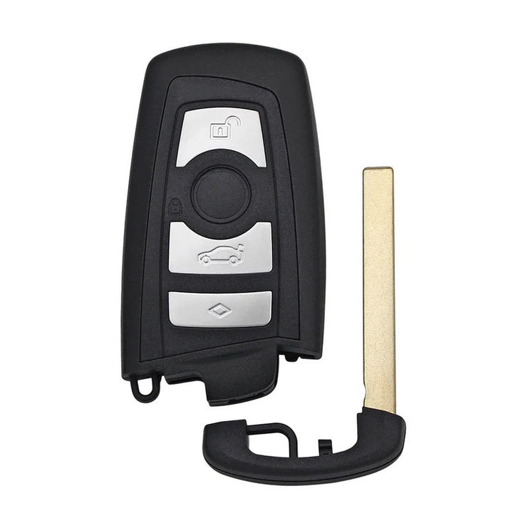 Car Craft Compatible With Bmw 1 2 3 4 5 6 7 X1 X3 X4 X5 X6 X7 Z4 Series Upgrade Key Cover Case To New Style Car Key Cover Shell With Blade 4 Button Black Bmw-ks- 34 Black