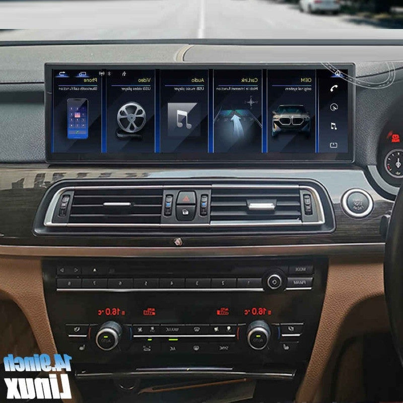 Car Craft Compatible With Bmw 7 Series F01 F02 2009-2014 Android Multimedia Infotainment Player With Wireless Carplay And Android Auto 4+64gb Gb 14.9 Inch Cic