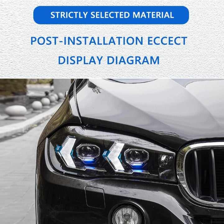 Car Craft Compatible With Bmw 5 X5 F15 2014-2018 Car Front Upgraded Head Light Lamp Xenon Headlight Retrofit Upgrade Modified Led Drl Hid Light G05 Laser Style - CAR CRAFT INDIA