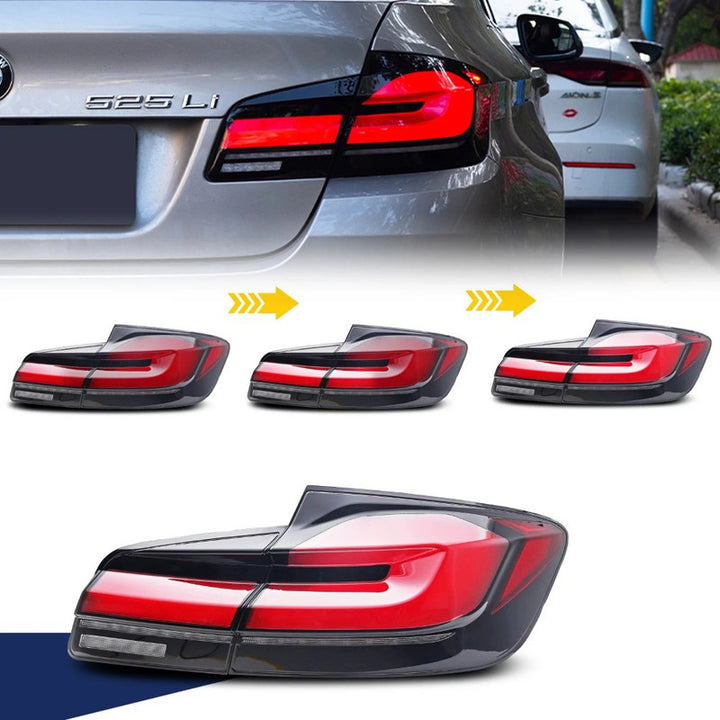 Car Craft Compatible With Bmw 5 Series F10 2010-2017 Car Rear Upgraded Tail Light Lamp Xenon Taillight Retrofit Upgrade Modified Led Drl Hid Laser G30 Style RED CC-9721 - CAR CRAFT INDIA