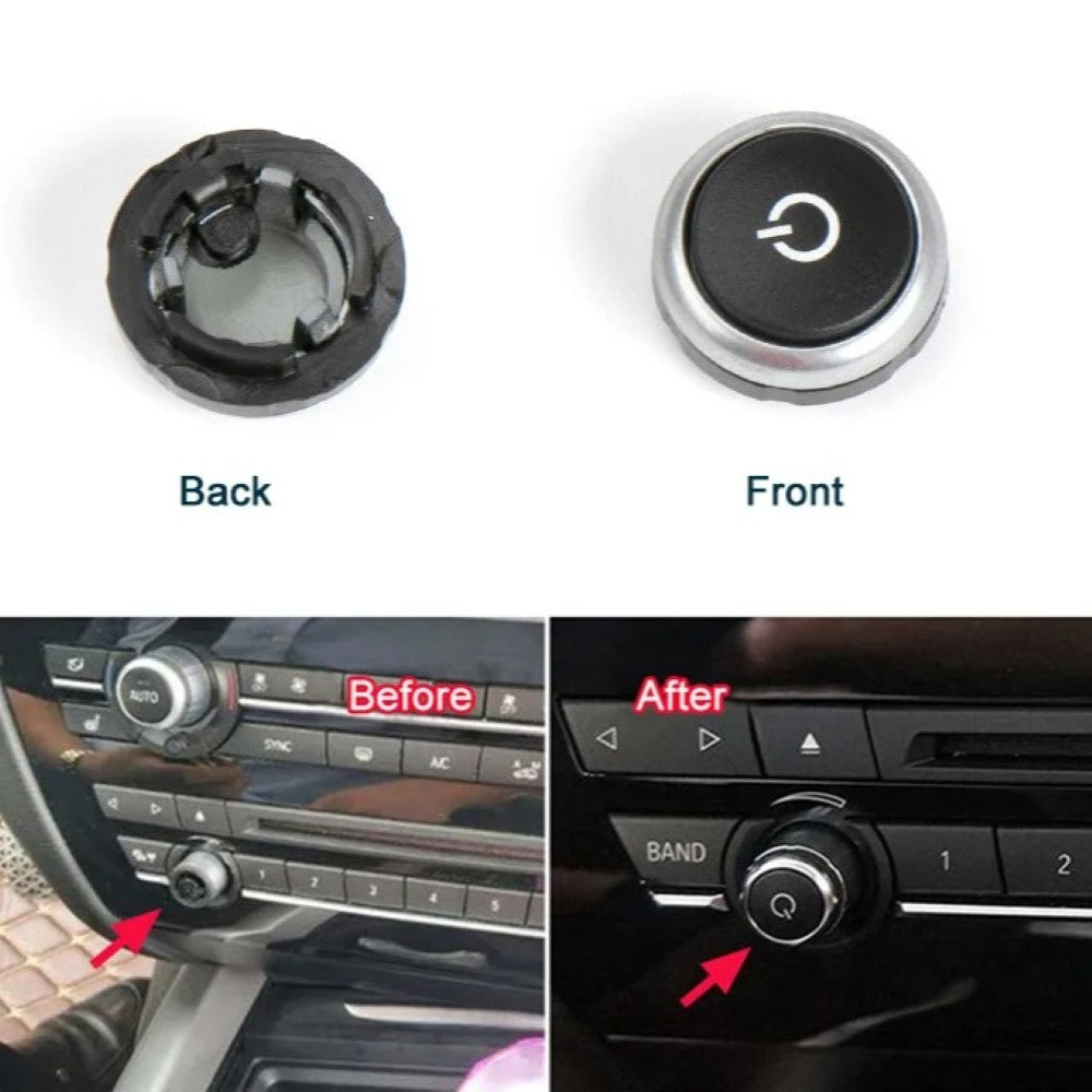Car Craft Compatible With Bmw 5 Series F10 F07 Gt 11-17 6 Series F06 11-15 7 Series F01 F02 F04 09-15 X5 X6 F15 F16 14-18 Front Console Radio Music Player Volume Knob Switch Button 61319230047 With Letter CC-7930 - CAR CRAFT INDIA
