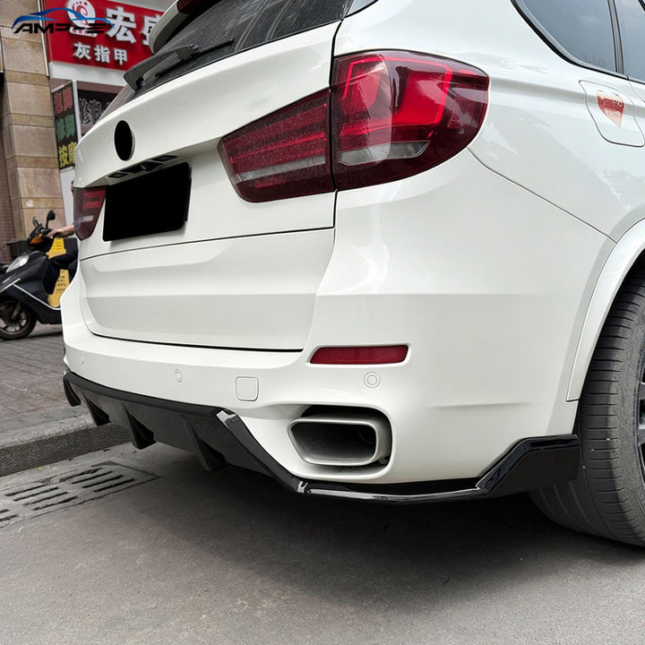 Car Craft Compatible With Bmw X5 F15 2014-2018 After Rear M Sport Bumper Night Knight Lip Diffuser Splitter Skirt Zst-1359 Gb Gloss Black