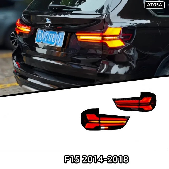 Car Craft Compatible With Bmw 5 X5 F15 2014-2018 Car Rear Upgraded Tail Light Lamp Xenon Taillight Retrofit Upgrade Modified Led Drl Hid Light G05 Style Red - CAR CRAFT INDIA