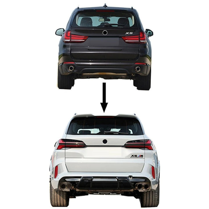 Car Craft Compatible With Bmw X5 F15 2014-2019 Upgrade Facelift Convert To X5 G05 Lci 2024+ Facelift Convertion Body Kit Bodykit Ttaillight Headlight Plug And Play Hood Bumper Trunk 1:1 Cut Version CC-7956 - CAR CRAFT INDIA