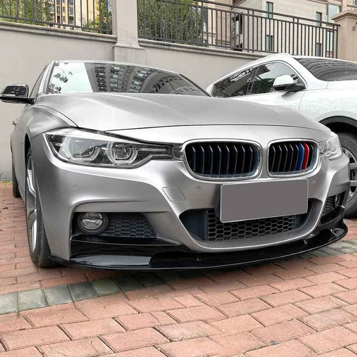 Car Craft Compatible With Bmw 3 Series F30 F31 2012-2018 M Pack M Sport M Tech M Performance Bumper Front Lip Splitter Skirt Trim Zst-403 Gb Glossy Black