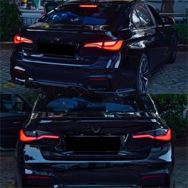 Car Craft Compatible With Bmw 3 Series F30 2012-2018 Car Rear Upgraded Tail Light Lamp Xenon Taillight Retrofit Upgrade Modified Led Drl Hid Light Laster 2 Style Smoke - CAR CRAFT INDIA