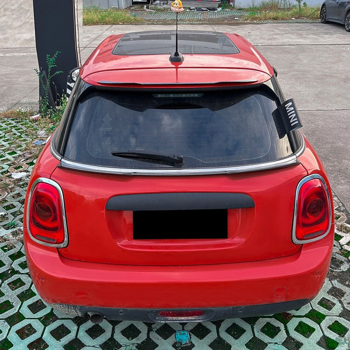 Car Craft Compatible With Mini Cooper F55 F56 2014-2022 Rear Trunk Wing Boot Lip Roof Mid Spoiler Zst-1342 Cf Carbon Fiber Look