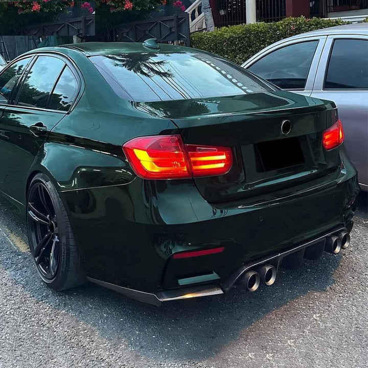 Car Craft Compatible With Bmw M3 M4 F80 F81 F82 F83 2014-2019 Rear Bumper After Lip Diffuser Trim Skirt Zst-1302 Gb Glossy Black