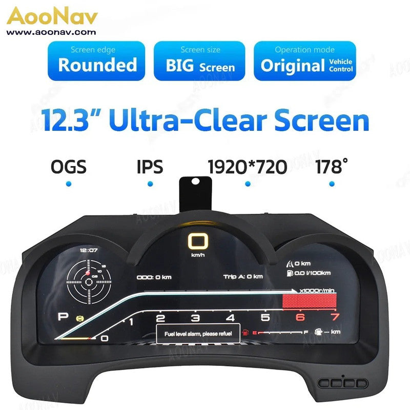 Car Craft Compatible With Toyota Hilux Fortuner 2005-2015 Lcd Digital Cluster Dashboard Panel Speedometer Screen Virtual Instrument Cluster Android Meter Player