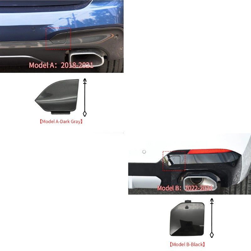 Car Craft Compatible With Mercedes B Class W246 2014-2019 Rear Bumper Gril Cover Trailer Tow Towing Hook Hole Cover Right 2468852422 Black - CAR CRAFT INDIA