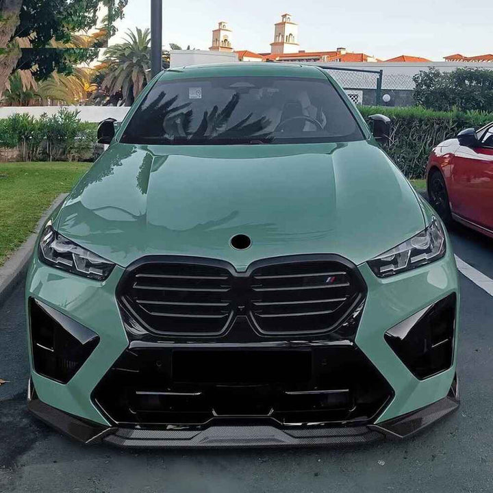 Car Craft Compatible With Bmw X5 X5m F95 X6 F96 G05 G06 Lci M Sport 2024+ Bumper Front Lip Splitter Skirt Trim Zst-1373 Gb Glossy Black