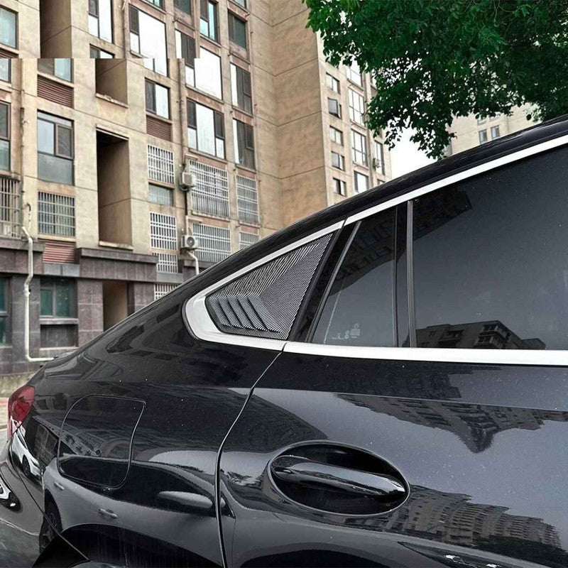 Car Craft Compatible With Bmw X6 G06 2019-2024 Car Rear Window Louvers Sticker Triangle Window Shade Shutter Side Vent Spoiler Zst-1210 Cf Carbon Fiber Look