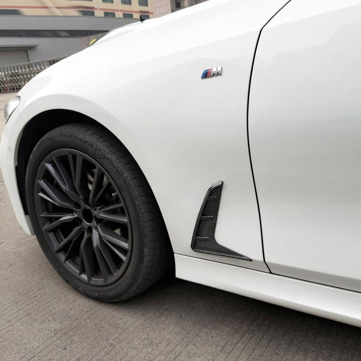 Car Craft Compatible With Bmw 3 Series G20 G28 2019-2025 Side Fender Vent Cover Trim Skirt Flag Zst-1480 Gb Glossy Black