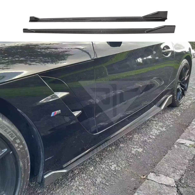 Car Craft Compatible With Bmw Z4 G29 2019-2025 Side Skirts Running Board Lip Splitter Skirts Trim Canard Real Carbon Fiber - CAR CRAFT INDIA