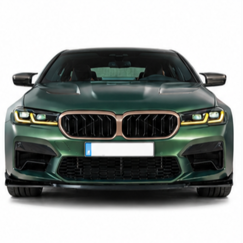 Car Craft Compatible With Bmw 5 Series G30 Lci 2021-2025 M5 Cs Front Bumper Lip Splitter Skirt Knife Bf-bm5s-089 Glossy Black