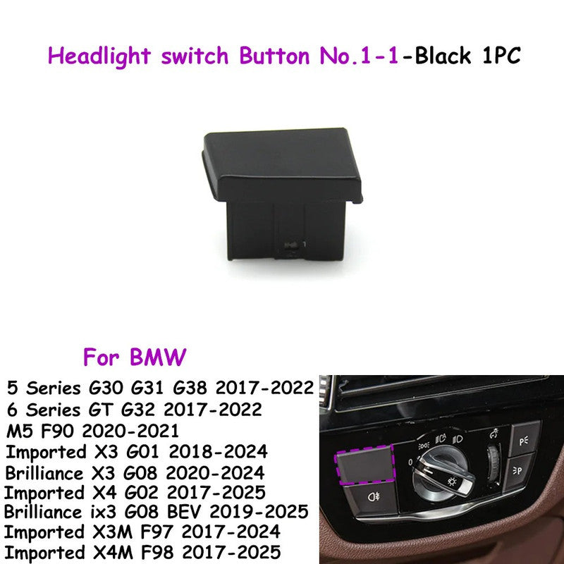 Car Craft Compatible With Bmw 5 Series G30 6 Series Gt G32 2017-2023 Car Headlamp Headlight Fog Lamp Light Upper Dipper Night Vision Rotary Switch Knob Button 1-1