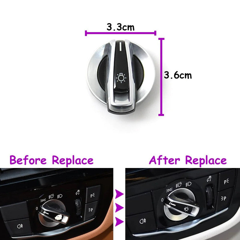 Car Craft Compatible With Bmw 5 Series G30 6 Series Gt G32 2017-2023 7 Series G12 2016-2022 X3 X4 G01 G02 2018-2022 Car Headlamp Headlight Rotary Switch Knob 61319472970-d