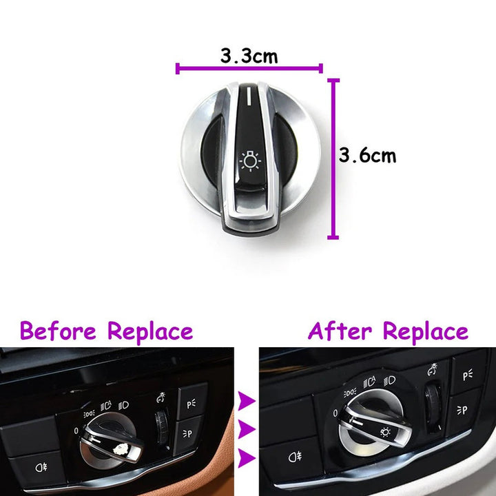 Car Craft Compatible With Bmw 5 Series G30 6 Series Gt G32 2017-2023 7 Series G12 2016-2022 X3 X4 G01 G02 2018-2022 Car Headlamp Headlight Rotary Switch Knob 61319472970-d
