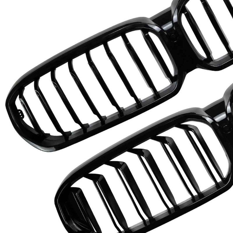 Car Craft Compatible With Bmw 5 Series G30 Lci 2021-2024 Front Bumper Show Mesh Grill Dual Line Bar Zst-1464 Dual Glossy Black - CAR CRAFT INDIA
