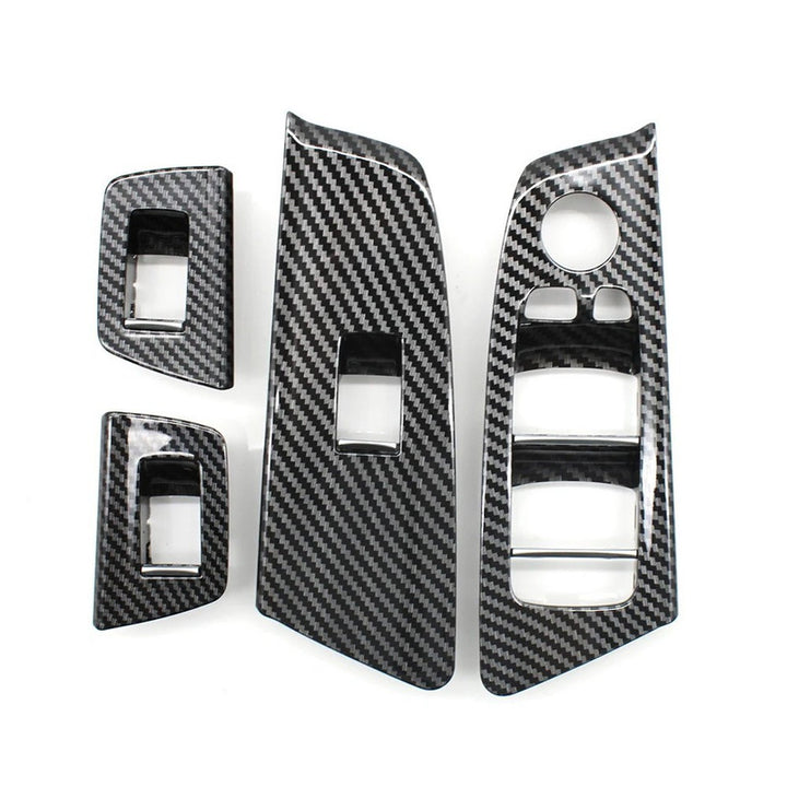 Car Craft Compatible With Bmw 5 Series G30 2018-2024 Car Interior Door Window Lifting Switch Button Control Panel Outer Cover Trim Carbon Fiber Look 51417438578r 7438583l 7438809l 7438810r - CAR CRAFT INDIA