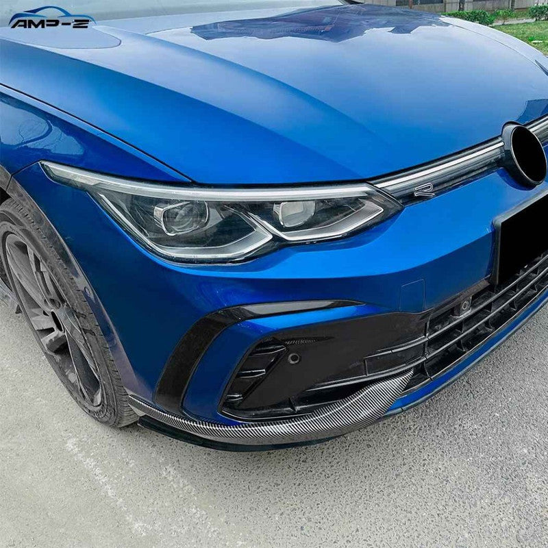 Car Craft Compatible With Volkswagen Vw Golf Mk 8 Gti 2020-2024 Gti Rline Front Bumper Lip Splitter Skirts Trim Wing Flag Zst-1101 Gb Glossy Black Usa - CAR CRAFT INDIA