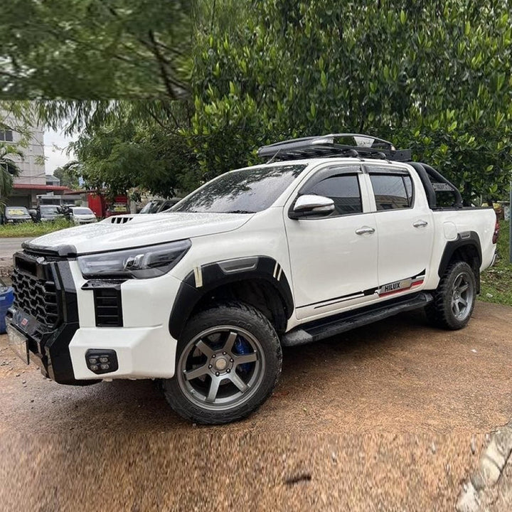 Car Craft Compatible With Toyota Hilux Revo 2016-2020 Upgrade Facelift Convert To Gx Gr Sport Tundra Bodykit Bumper Grill Trim Skirst Wheel Arch Cliding Moulding