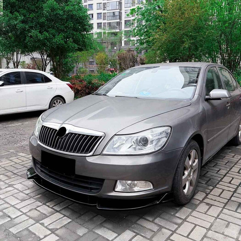 Car Craft Compatible With Skoda Octavia Laura Mk2.5 2008-2012 Bumper Front Lip Splitter Skirt Trim Zst-1578 Gb Glossy Black
